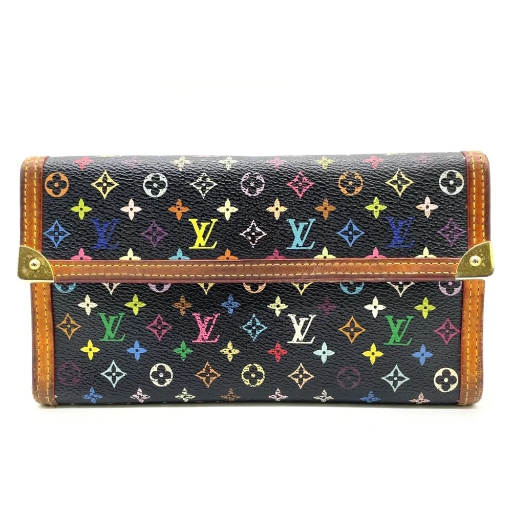 Louis Vuitton Black Multicolor Monogram Wallet